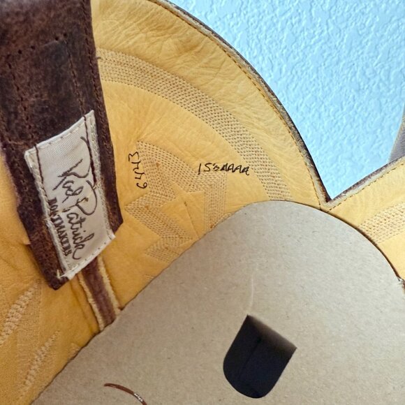 Rod Patrick Mens Cowboy Boots 15.5AAAA Perro Loco Brown Square Toe Western - Picture 12 of 12